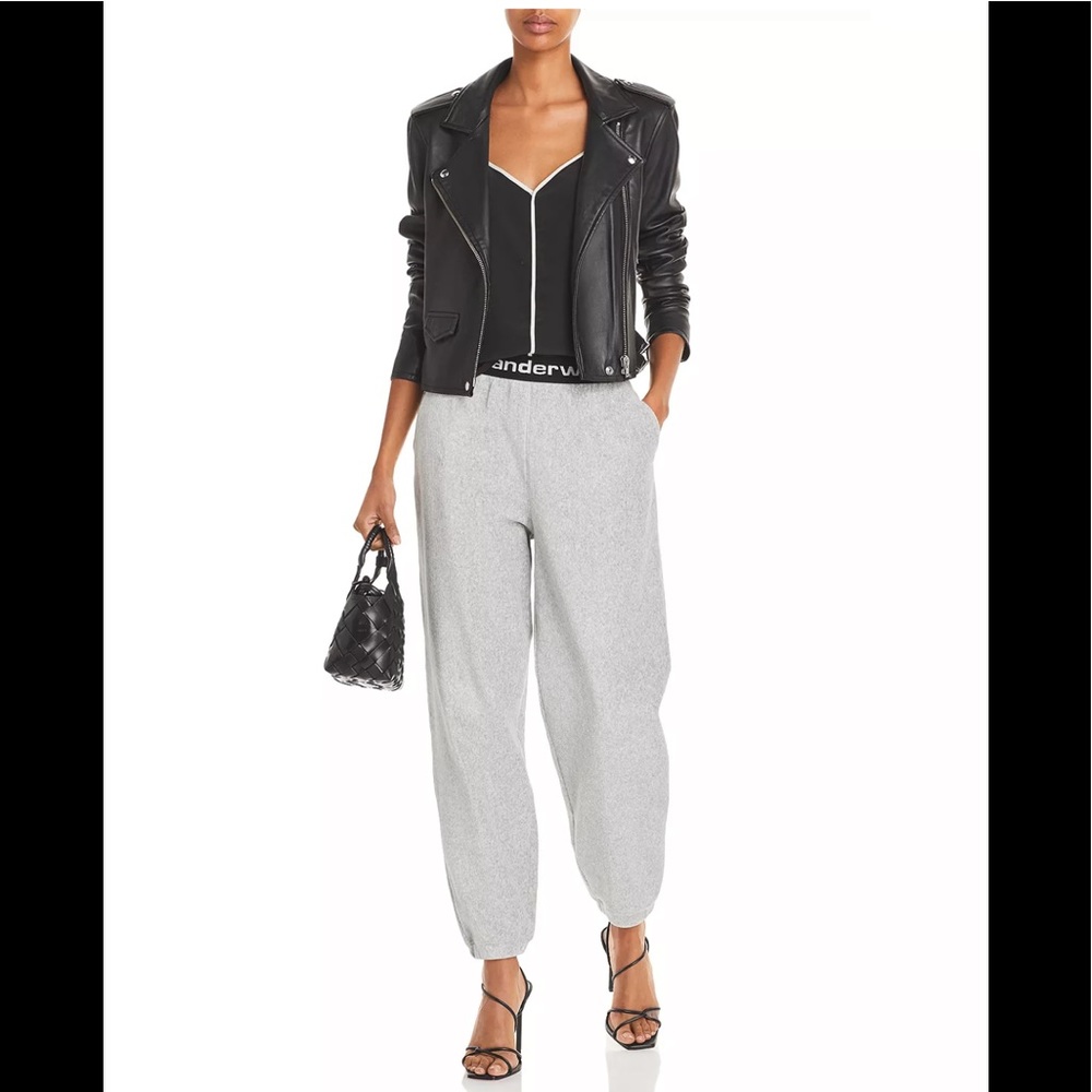 Alexander Wang T Logo Waist Stretch Corduroy Pants Gray
